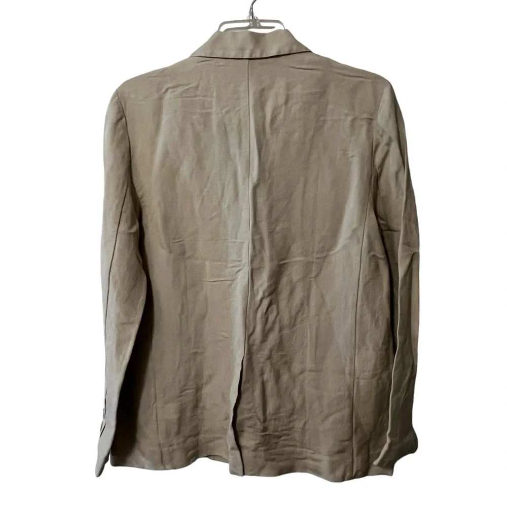 NWT RAILS Flynn Blazer In Taupe Linen Blend Boxy Oversized Relaxed Workwear S - Picture 15 of 16